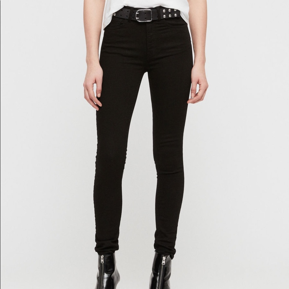 Black denim jeans